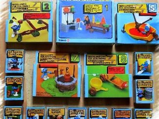 Années 80, 80's, eighties, Collection de schtroumpfs, schtroumpf, montre champignon, recherche, objets, figurines, schleich, gargamel, azraël, schtroumpfette, souvenirs, nostalgie,